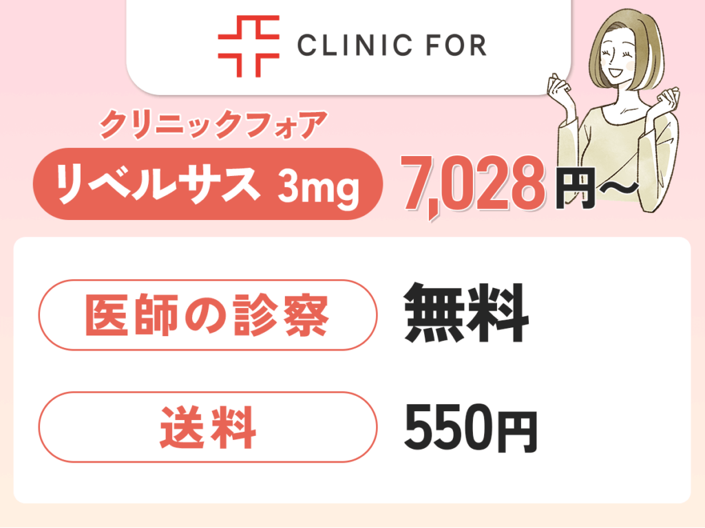 クリニックフォアはビデオ通話でリベルサス3mgが7,028円〜