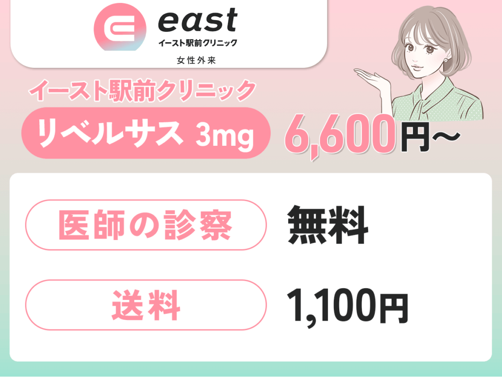 イースト駅前クリニックは単月プランありでリベルサス3mgが6,600円