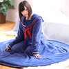 大きな円形スカートで“セルフこたつ”に！実用性と可愛さ両方がそろったセーラー服パジャマ「セラコレ」に着る毛布タイプ登場