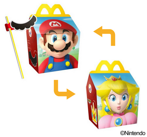 1upキノコや無敵マリオなど全12種類 マクドナルド ハッピーセット スーパーマリオ フォトプロップスにもなるオリジナルboxも 画像5 Sgs109