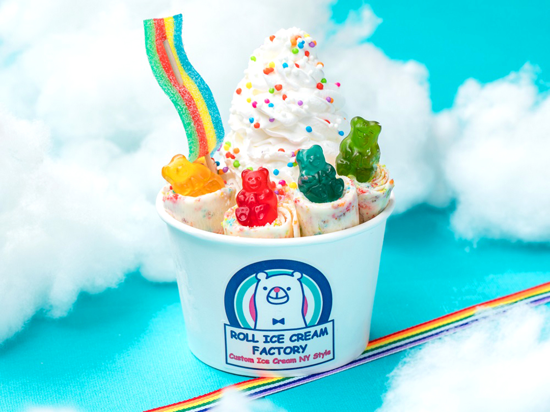 ロールアイスが レインボーカラー に 期間限定 レインボーロールアイスフェア ロールアイスクリーム専門店 Roll Ice Cream Factory にてスタート 画像1 Sgs109