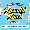 デイジー＆ドナルドダックのラブラブデザインも♡ お誕生日をお祝いする『ドナルドダック』商品キデイランドにて発売！