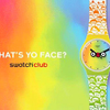 レインボーカラーのベルト＆文字盤に驚きやワクワクをデザイン♪ スウォッチから、クラブ・ウォッチ2019年モデル『WHAT'S YO FACE？』発売！