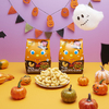 濃厚でまろやかな「パンプキンプリン」の味わい♪ がいこつやおばけがデザインされた、ハロウィン限定のキャラメルコーンが新発売！