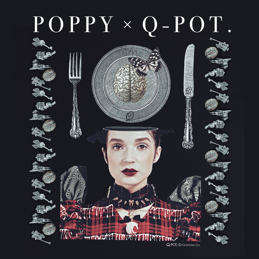 キューポット　Q-pot Poppy/パフスリーブドレス (レッド)