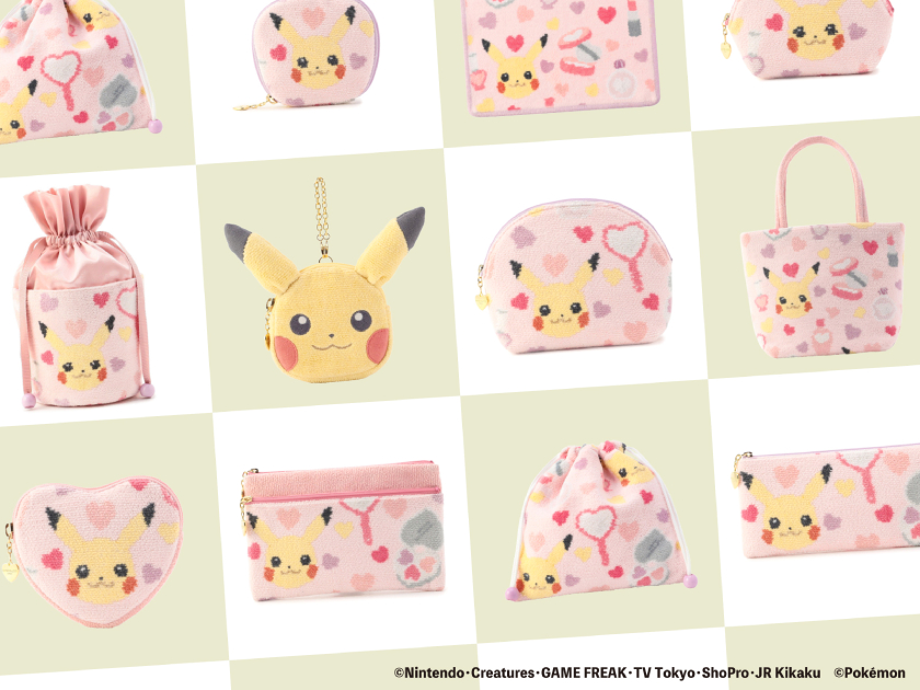 日本正規取扱商品 ♡ラブラリー♡ポケモン♡ピカチュウ型どりポーチ 