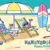 ハンギョドンが海辺でリラックスしたり、浮き輪でぷかぷか浮かんだり♪「ハンギョドン カフェ ～Happy Holidays～」が東京・大阪・愛知に期間限定でオープン！