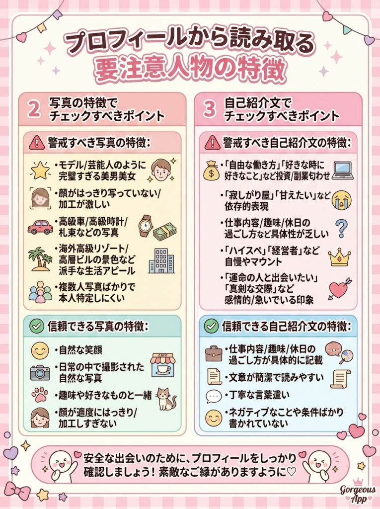 プロフィールから読み取る要注意人物の特徴